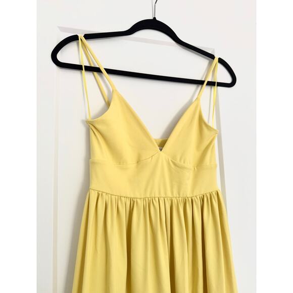 $198 New Susana Monaco Slip Top Jumpsuit - Lemon Zest - Small - Picture 7 of 11